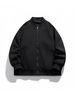 Men’s MA-1 Inspired Bomber Jacket – Lightweight Slim Fit Flight Jacket With Ribbed Hem & Zipper Closure (Black/Burgundy/Olive/Cream)_viptrois.com