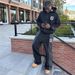 Men's Clothing Casual Loose Black Hooded Sweater Suit Zipper Sweater Cardigan Casual Sports Sweatpants_viptrois.com