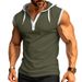 Men's Clothing Men's Sleeveless Vest Men's Pullover Leisure Fitness Sports Loose Hooded Sweatshirt_viptrois.com