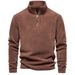 Men's Autumn And Winter New Stand-up Collar Half-zipper Long-sleeved Sweater Stand-up Collar Trend Versatile Men's Fleece Top_viptrois.com