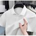2025 Summer New Seamless Jacquard T-shirt Short-sleeved Ice Silk Men's Casual Polo Half-sleeved Lapel Breathable_viptrois.com