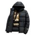 Winter Black And Gold Cotton Coat For Men With Hooded Loose Coat Graphene Cotton Coat Thickened Warm Cold Proof Cotton Coat_viptrois.com