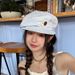 Korean Style Button Octagonal Cloud For Women, Spring And Autumn Thin Large Head Circumference Painter Newsboy Hat,_viptrois.com