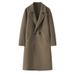Luxury Double-Faced Cashmere Overcoat For Men – Knee-Length Wool Blend, Double-Breasted & Slim-Fit Windproof Design (Black/Storm Blue/Mocha Brown)_viptrois.com