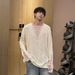 Loom European American Autumn New Thin Hollow Out Design Niche Trendy Knitted Long Sleeve Versatile Loose Sweater For Men And_viptrois.com