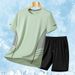 Men's Summer Sportswear Set - Breathable Quick-Dry T-Shirt & Shorts With Print, Loose Fit Activewear For Gym, Running, Casual Outfit_viptrois.com