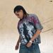 American Vintage All-over Printed Robot Washed Distressed Loose One-piece Cut Short-sleeve T-shirt_viptrois.com