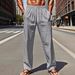 Men's Cotton-Linen Drawstring Pants – Lightweight Straight Fit Summer Trousers In White/Black/Khaki/Navy (S-3XL, Beach & Casual Wear)_viptrois.com