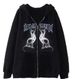 2022 Dark Skull Skeleton Unisex Hoodie Gothic Couple Harajuku Oversized Zipper Sweatshirt_viptrois.com