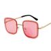 Fashion Sunglasses Ocean Lens Gradient Sunglasses Full Frame Square Frame Twisted Mirror Metal Sunglasses_viptrois.com