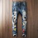 Men's stretch slim jeans fashionable men's trendy trousers_viptrois.com