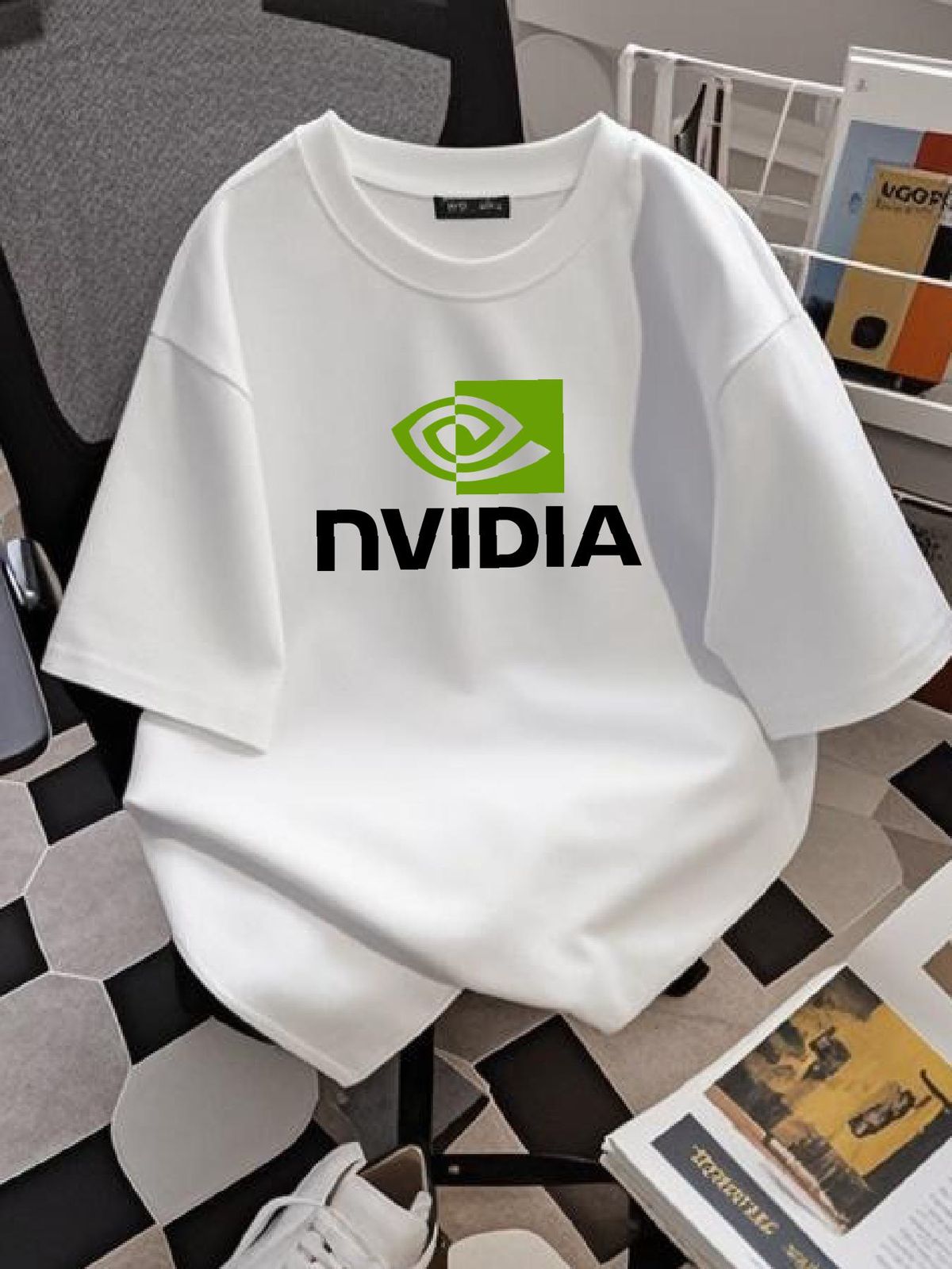 NVidia Logo Men's Grey T Shirt Size S To 3XL Streetwear Stylish Summer Versatile Slightly Casual Graphic Homme Soft Breathable Unisex_viptrois.com