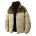 Padded Clothes Men's And Women's Corduroy Padded Clothes Thickened Padded Jackets Loose Stand-up Collar Couple Jackets_viptrois.com