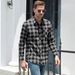 Men's Stretch Checkered Shirt – Vintage Plaid Long Sleeve Button Down With Four-Way Elasticity For Casual & Smart Looks_viptrois.com