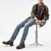 Loom European And American Trendy Brand Motorcycle Jeans For Men, Unique Patchwork, High-End Fashion, Slim Fit, Skinny Long_viptrois.com