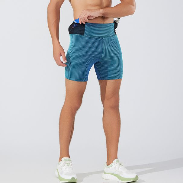 Men's Clothing Yoga Shorts Sports Fitness Double Layer Moisture Wicking Marathon Running High Elastic Tight Shorts_viptrois.com