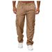 2023 Men's New Casual Multi-pocket Loose Straight Overalls Outdoor Trousers Fiess Pants For Men_viptrois.com