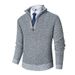 Men's Thick Knit Cardigan Sweater - V-Neck Long Sleeve Casual Pullover For Autumn (Light Gray, Dark Gray, Navy, Maroon, Brown) - Sizes M To 3xl_viptrois.com