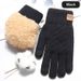 Pulse New Double-Layer Thickened Fleece-Lined Winter Touchscreen Cold-Proof Warm Plush Men's Knitted Gloves Wholesale_viptrois.com