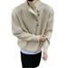 Cross-Border Irregular Button Design High Neck Sweater Men Korean Style Trendy Brand Cool Lazy Oversize Knitwear_viptrois.com