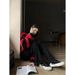 Pure Cross-Border Men's Sweatshirt Spring Autumn 2023 New Style Cool Sweater Knitted Shirt Black And Red Patchwork Color_viptrois.com