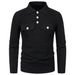 Loom 2022 Autumn New Men's Pocket Decorated Turn-Down Collar Workwear Knitted Raglan Sleeve Slim Fit Sweater YM141_viptrois.com