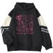 American Style Color Block For Men, Loose Fit, Niche Artistic Pullover, Outerwear, Cool And Handsome Sweatshirt_viptrois.com