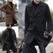 Loom Loom Cross-Border New Double-Breasted European And American Wholesale Mid-Length Men's Woolen Trench Coat With Turn-Down_viptrois.com