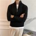 Men's Clothing Black Sweater Solid Color Autumn And Winter Long Sleeve Sweater Top Clothes Trendy Men's Clothing_viptrois.com