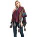 Unisex Ethnic style Yunnan travel hanging beard cape color knitted women's split cape_viptrois.com
