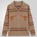 Pure Foreign Trade New Men's Clothing Bull Head Jacquard Zipper Knitted Jacket Autumn Winter Thick Knit Sweater Men SY0053_viptrois.com