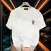 Men's Clothing New Cartoon Duck Front And Back Printed Round Neck T Shirt Men's Trendy Brand Summer Men's Slim Short Sleeved Top_viptrois.com