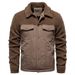 "Men's Patchwork Lambswool Jacket – European-Sized Autumn & Winter Coat With Casual Cross-Border Style (Black/Khaki/Green/Dark Blue, S-XXL)"_viptrois.com