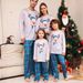 Christmas Plaid cartoon deer Christmas family dress printed home dress pajamas_viptrois.com