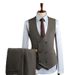 Men's Slim Fit Vest & Dress Pants Set, Wrinkle-Resistant, Business Casual & Wedding Guest Outfit (Black/Navy/Brown)_viptrois.com