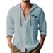 Men's Clothing Spring And Autumn New Long Sleeved T Shirt High Quality Cotton And Linen Casual Men's Hooded Cardigan Loose Fashion Hoodie White_viptrois.com