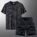 Men's Clothing Camouflage Casual Sports Suit Men's Summer Thin Quick Drying Clothes Gym Loose T Shirt Running Short Sleeved Shorts Training_viptrois.com
