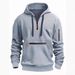 Autumn Winter With Pockets Waterproof Zipper Multi-Pocket Pullover Men's Sports Casual Hoodie_viptrois.com