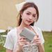 Women's Magnetic Buckle Wallet Short Stylish Multi Card Card Holder Ultra Thin Solid Color Coin Purse_viptrois.com