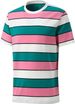 Men's Clothing Short Sleeved Striped Print Youth Casual T Shirt Polyester Round Neck Top_viptrois.com