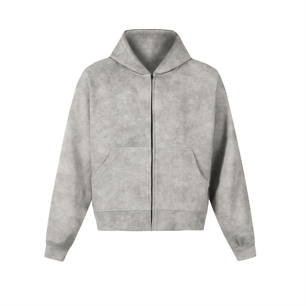 Tie-Dye Snowflake Vintage Cardigan Hooded Sweatshirt Men's Spring Autumn Versatile Loose Casual Trendy Street Zipper_viptrois.com