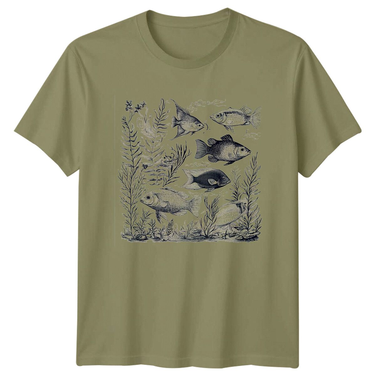 Aquarium Fish Mens T-Shirt Mens Womens Tees Top Aquatic Animals Mens Tee_viptrois.com