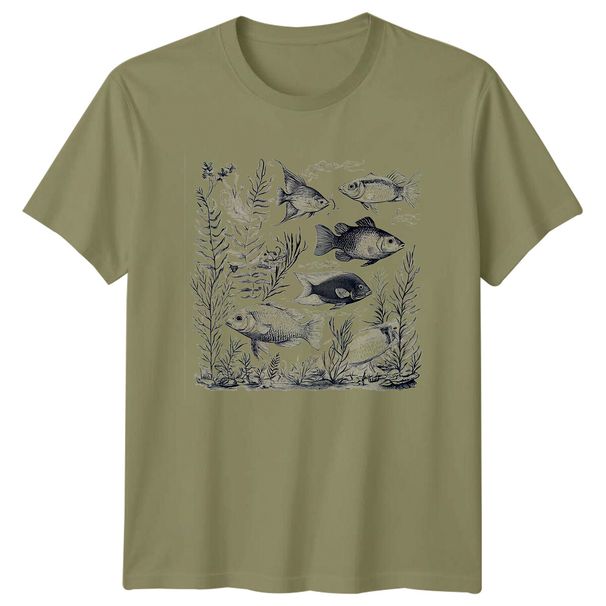 Aquarium Fish Mens T-Shirt Mens Womens Tees Top Aquatic Animals Mens Tee_viptrois.com