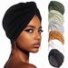 Muslim hat Thickened elastic turban hat Ethnic wind cross twist hat Fashion turban thermal chemotherapy hat_viptrois.com