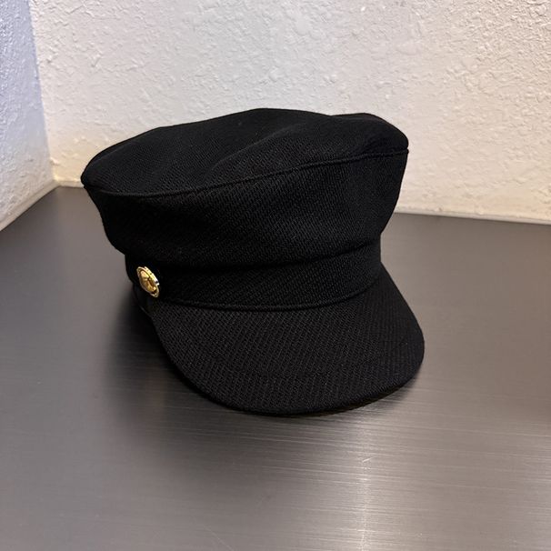 Women's Hats Fever Same Style British Retro Gold Button Wool Newsboy Cap Female Autumn And Winter New Octagonal Painter Hat_viptrois.com
