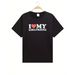 Camiseta Cómoda Hombres Estampado Patrón "AMO A MI NOVIA", Camiseta Gráfica, Verano Hombres, Ropa De Hombre Con Estilo_viptrois.com