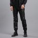 Men's Clothing Men's Harem Motorcycle Leather Pants Season Korean Style Casual Fashion Slim Pilot Motorcycle Motorcycle Trendy Riding Leather Pants_viptrois.com
