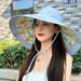 18CM Oversized Brim With A Double-sided Fisherman For Women's Summer Korean Version Sunshade, UV Protection, And Sun Hat_viptrois.com