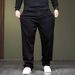 Winter Pure Black Jeans For Men, Thick And Warm Business Jeans For Men, Plus Fat And Plus Size, Plus Plush Jeans For Men_viptrois.com