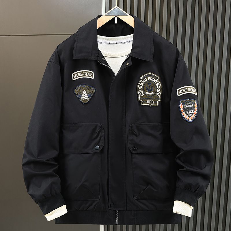 Men’s Plus Size Flight Jacket – Trendy Spring & Autumn Bomber For Big & Tall (4XL-10XL, Up To 340 Pounds)_viptrois.com